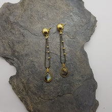 Load image into Gallery viewer, Whimsical Laradorite Drop Earring