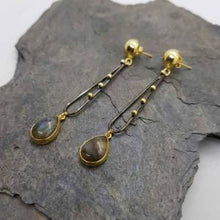 Load image into Gallery viewer, Whimsical Laradorite Drop Earring