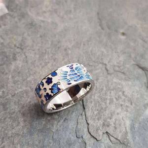 Blue Bird in Flight Ring