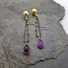 Load image into Gallery viewer, Whimsical Amethyst Drop Earring
