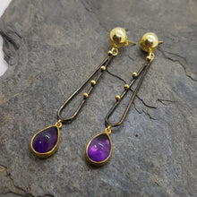 Load image into Gallery viewer, Whimsical Amethyst Drop Earring
