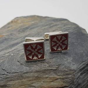 Square Enameled Cufflinks