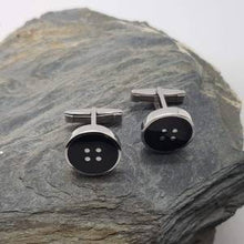 Load image into Gallery viewer, Button Enameled Cuff Links
