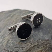 Load image into Gallery viewer, Button Enameled Cuff Links
