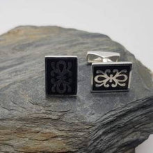 Load image into Gallery viewer, Black Enameled Cufflinks
