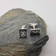 Load image into Gallery viewer, Black Enameled Cufflinks
