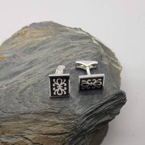 Black Enameled Cufflinks