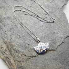 Load image into Gallery viewer, Blue Bird Flight Pendant With Sterling Silver Chain
