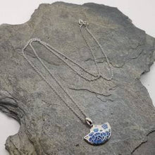 Load image into Gallery viewer, Blue Rose Garden Pendant With Sterling Silver Chain
