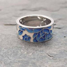 Load image into Gallery viewer, Blue Rose Garden Ring
