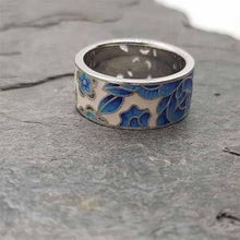 Load image into Gallery viewer, Blue Rose Garden Ring
